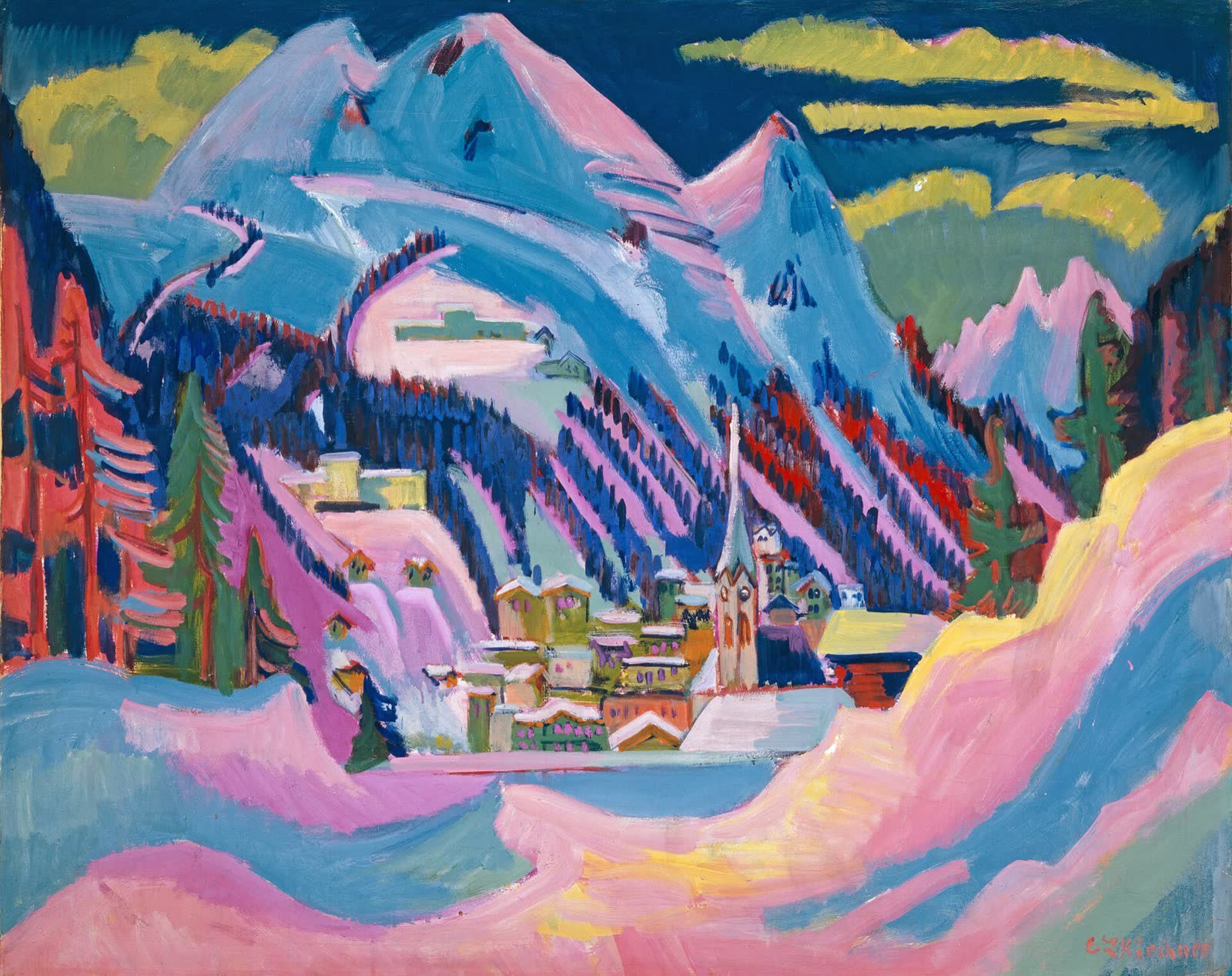 Ernst Ludwig Kirchner, Davos im Schnee, 1923