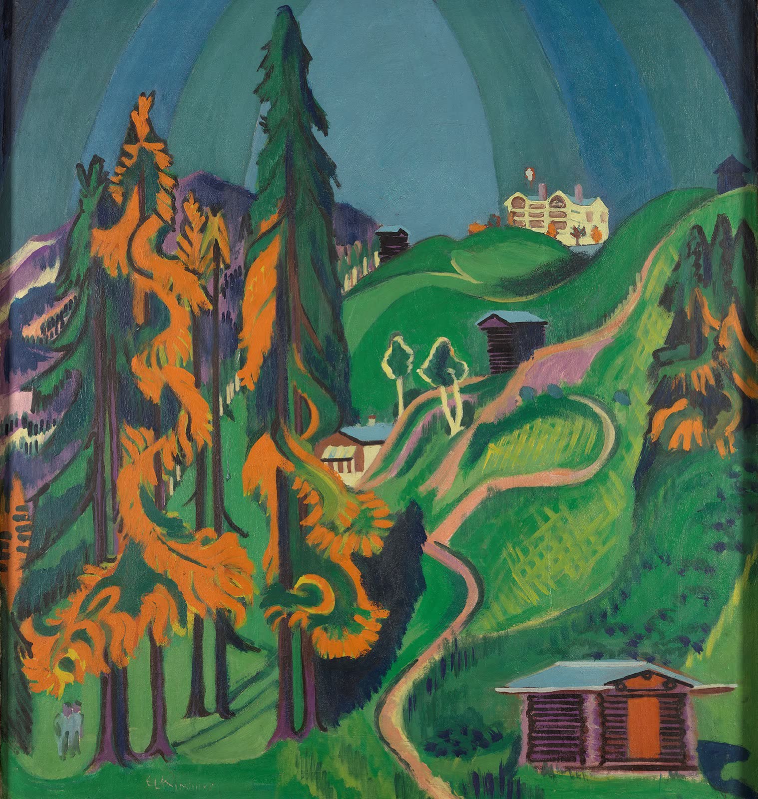 Ernst Ludwig Kirchner, Herbstlandschaft bei Davos, 1936